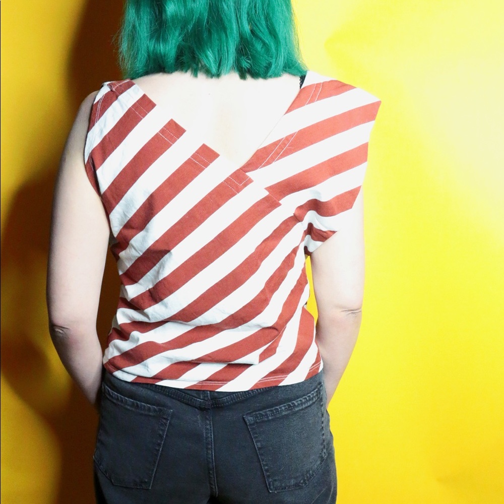 Anthro Diagonal Stripe Top - Picture 4 of 4